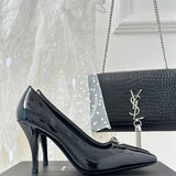 Saint Laurent luxury shoes detail shot