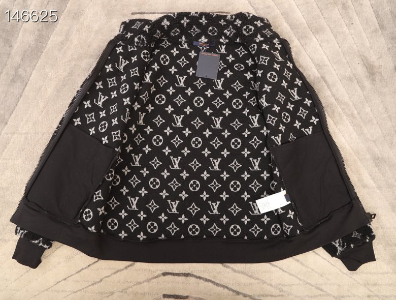 Side profile of Louis Vuitton luxury clothing with relaxed-fit cut