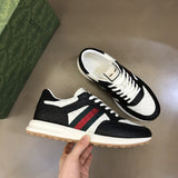 Gucci fresh white-and-black luxury sneakers view 7 signature lace-up style