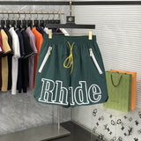 Back view of Rhude luxury clothing with logo-detail design