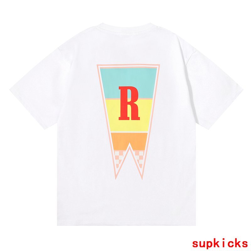 Side profile of Rhude luxury clothing with runway-inspired design