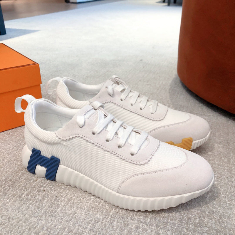 Hermès Camel High-Top Sneakers - Studio Shot