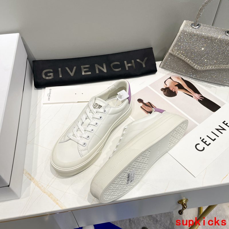 Givenchy Chocolate Brown Bow-Detail Flats - Angled View