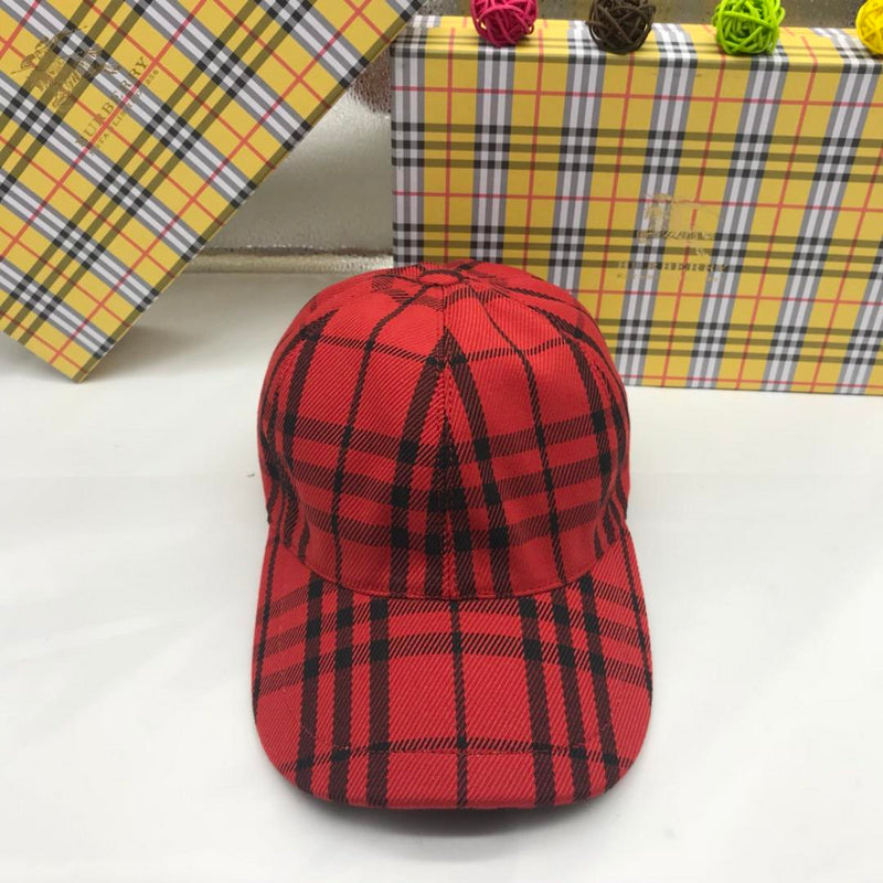 Close-up detail view of Burberry unisex cap