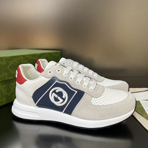 Gucci bold contrast luxury sneakers view 11 breathable knit upper