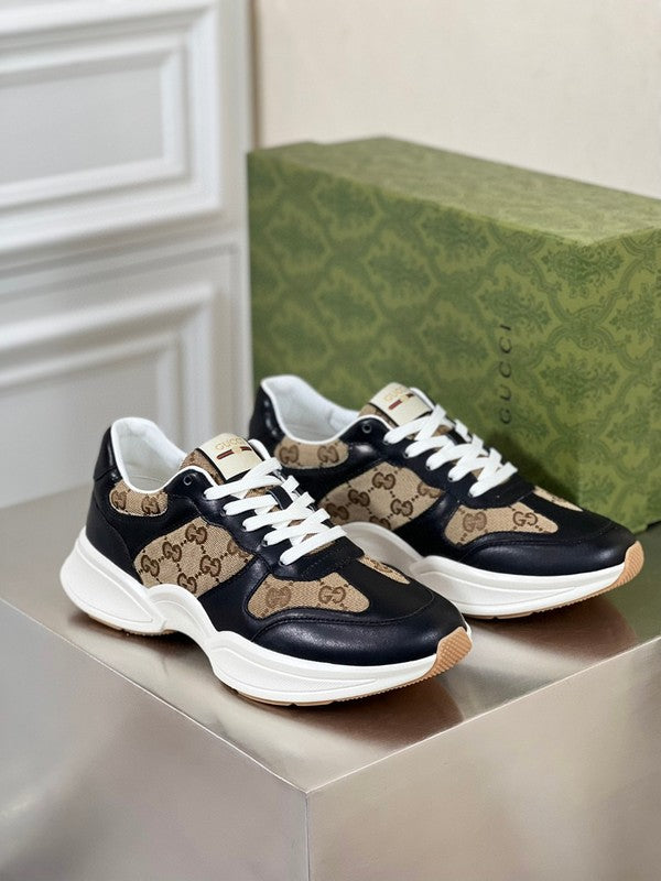 Gucci stone beige luxury sneakers view 8 classic court silhouette