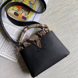 Side profile of chic signature women's handbag – women's everyday handbag