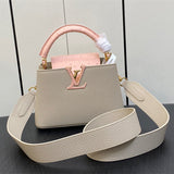  Tailored top-handle bag front view
