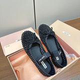 Close-up of Miu Miu shoes craftsmanship