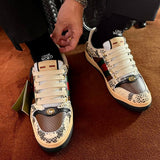 Gucci sneakers detailed view showing premium designer craftsmanship