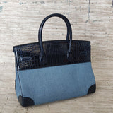 Close-up detail of sleek bag design