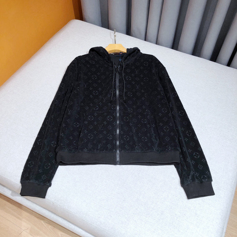Front view of Louis Vuitton luxury clothing with contemporary cut