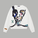 Front view of Louis Vuitton luxury clothing with tailored silhouette