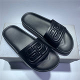 Balenciaga Chocolate Brown Platform Sandals - Back View