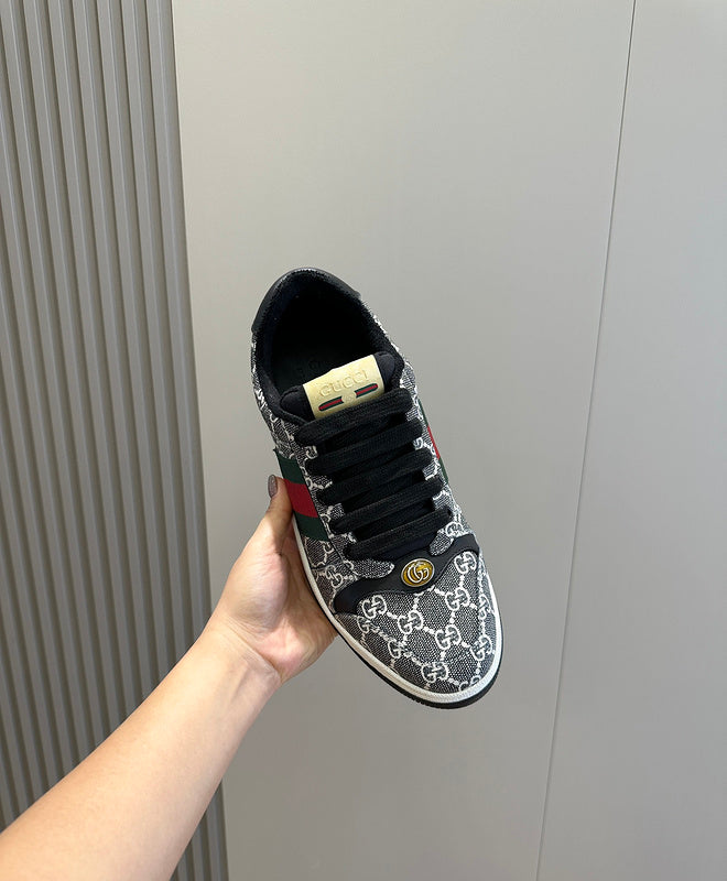 Gucci neutral cream luxury sneakers view 9 sleek tonal finish