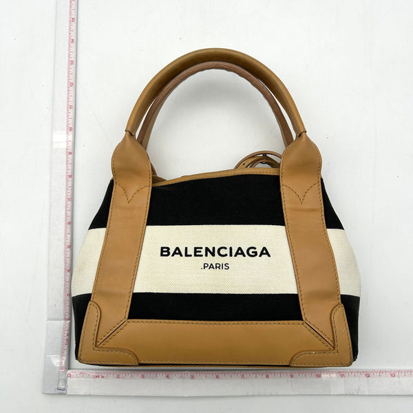 Balenciaga Black Navy Cabas S Canvas Tote Bag Multiple colors Leather Cloth Pony | Luxury Canvas Tote Bag