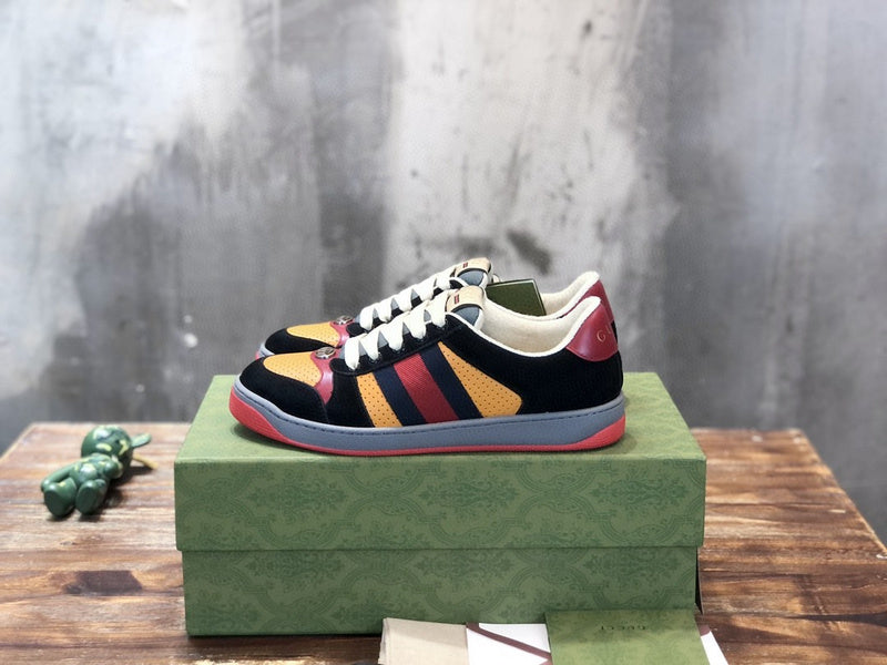 Gucci muted earth tones luxury sneakers view 10 retro runner design
