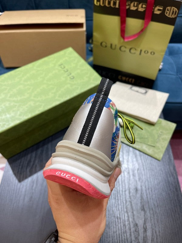 Gucci neutral cream luxury sneakers view 4 streetwear statement look