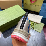 Gucci neutral cream luxury sneakers view 4 streetwear statement look