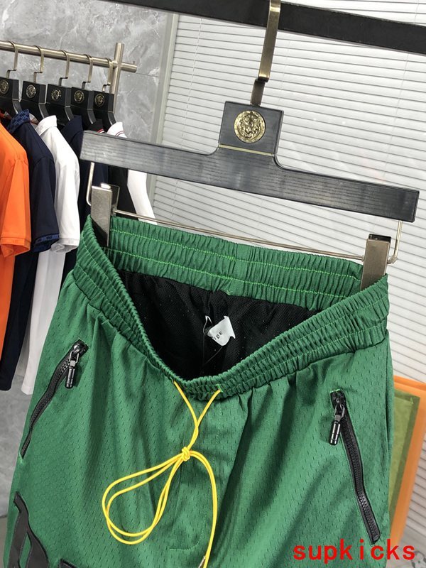 Back view of Rhude luxury clothing with monogram-inspired silhouette
