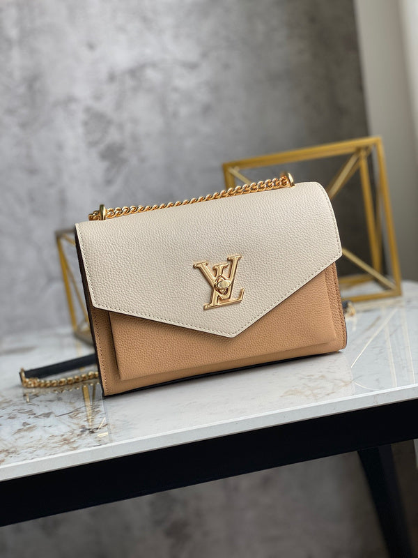 Front view of refined structured women's handbag – women's luxury accessory