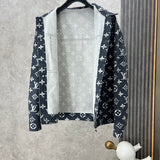 Close-up detail shot of Louis Vuitton luxury clothing with runway-inspired design