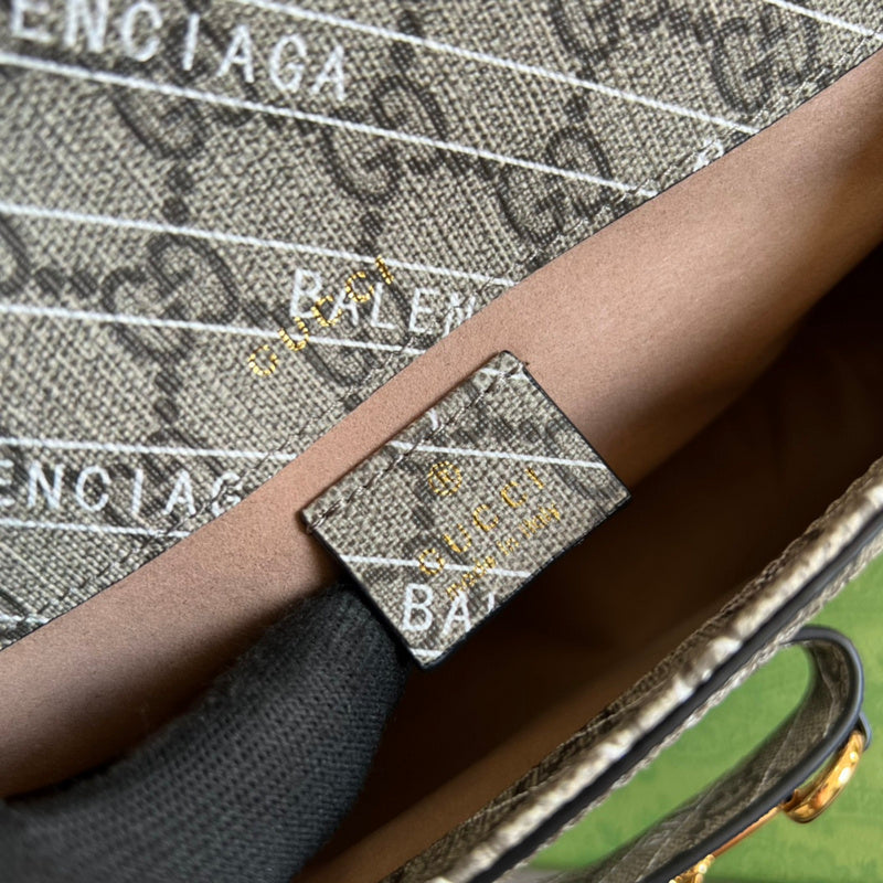 Side profile of classic signature women's handbag – women's designer-style accessory