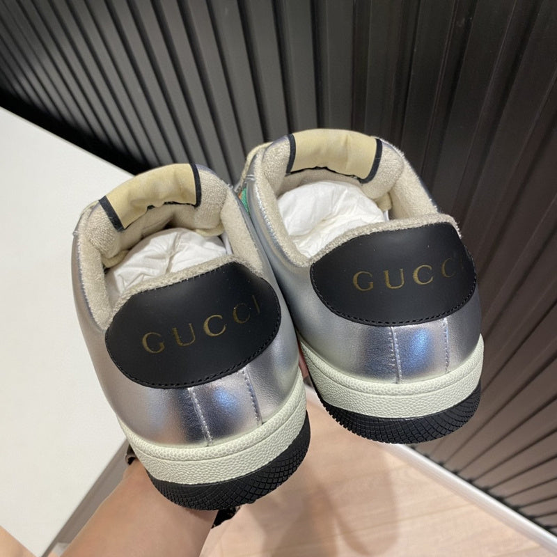 Gucci sneakers detailed view showing premium designer craftsmanship