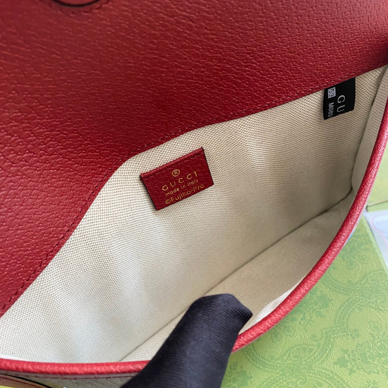 Side profile of classic signature women's handbag – women's luxury accessory