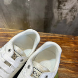 Side profile of Gucci classic monochrome sneakers everyday casual design