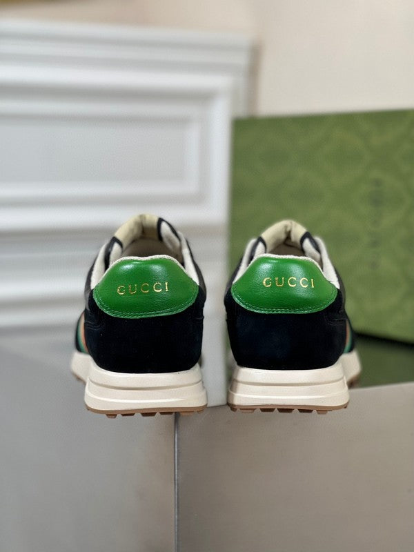 Gucci soft grey luxury sneakers view 4 chunky sole construction