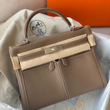 Polished bag shown from front angle