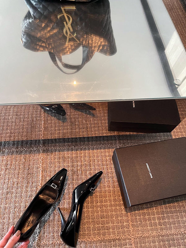 Saint Laurent shoes front view designer style