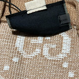 Front view of Gucci luxury clothing with monogram-inspired silhouette