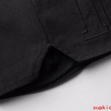 Close-up detail shot of Rhude luxury clothing with everyday silhouette