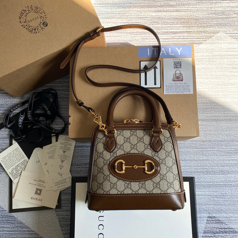 Side profile of elevated signature women's handbag – women's premium purse