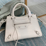 Sophisticated Faux Leather Handbag - Signature Hardware Accents | Women's Premium Handbag #664 - front view (image 1) of designer-inspired handbag