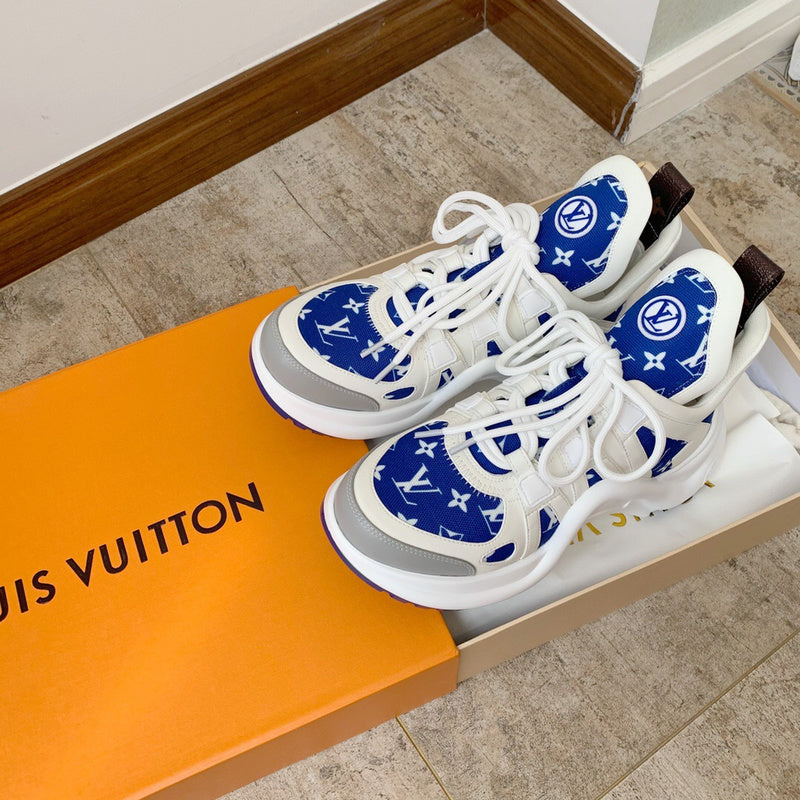 Louis Vuitton Camel Loafer Flats - Full Silhouette View