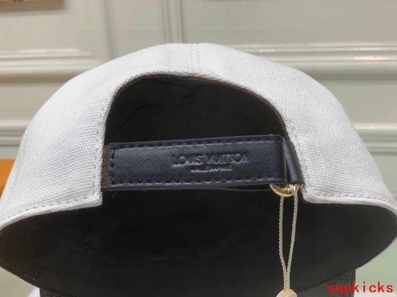 Close-up detail view of Louis Vuitton unisex cap