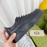 Gucci clean off-white luxury sneakers view 10 bold athletic profile