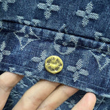 Flat lay presentation of Louis Vuitton luxury clothing with runway-inspired design