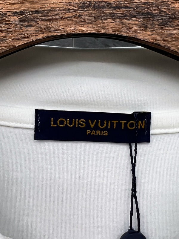 Side profile of Louis Vuitton luxury clothing with streetwear-inspired cut