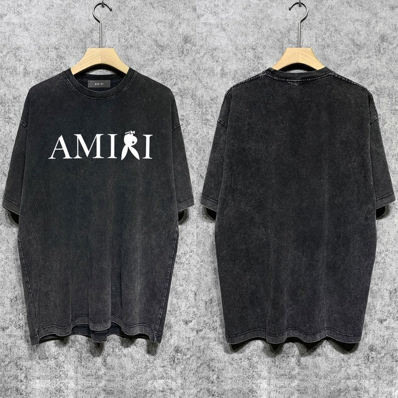 Amiri luxury t-shirt detail shot