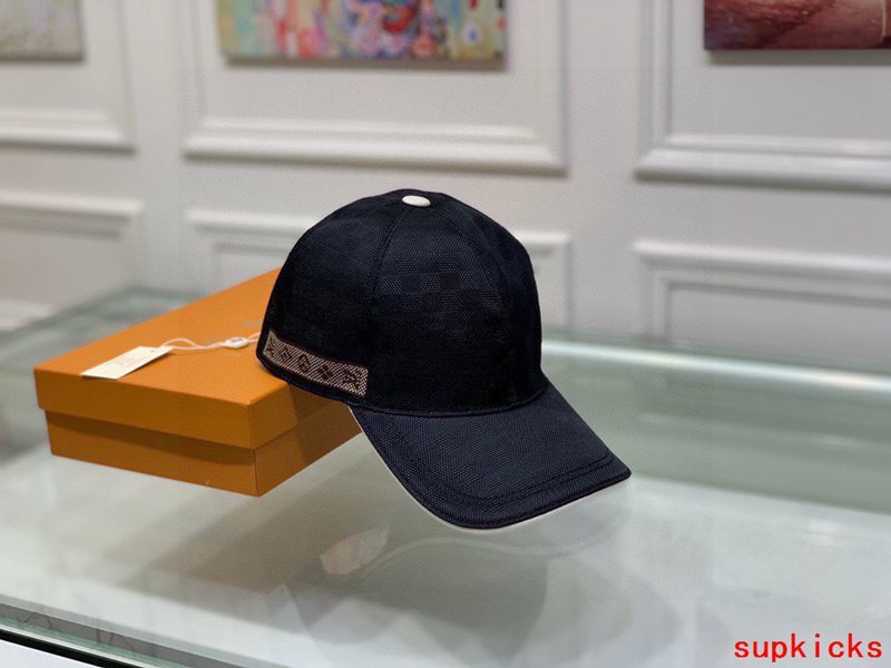Close-up detail view of Louis Vuitton unisex cap