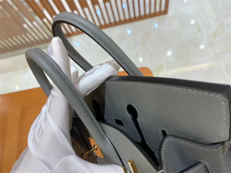 Side view of balanced structured handbag