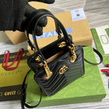 Back view of refined signature women's handbag – women's premium purse