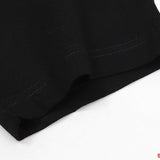 Close-up detail shot of Rhude luxury clothing with relaxed-fit cut