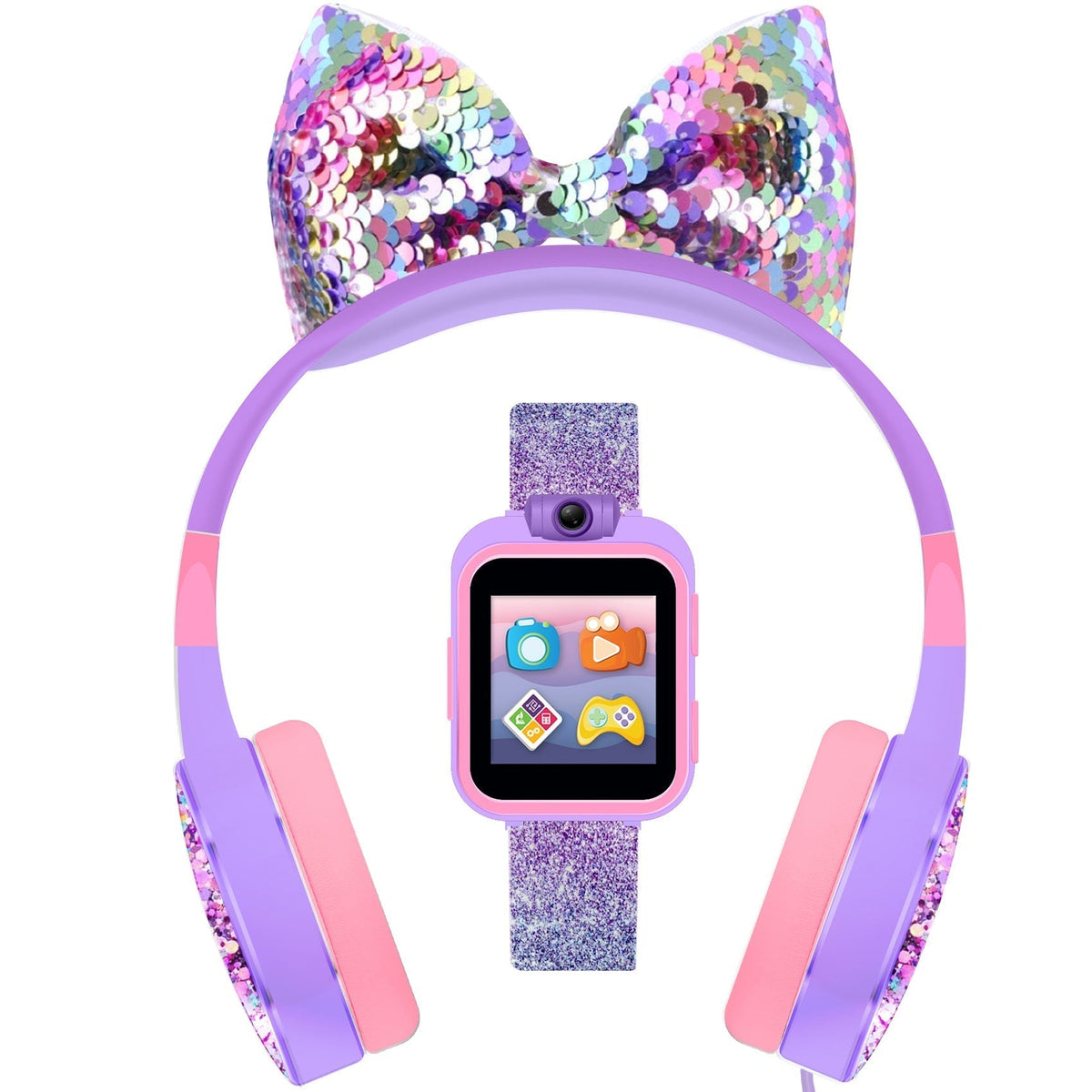 Front view of PlayZoom unisex purple watch