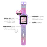Close-up detail view of PlayZoom unisex purple watch