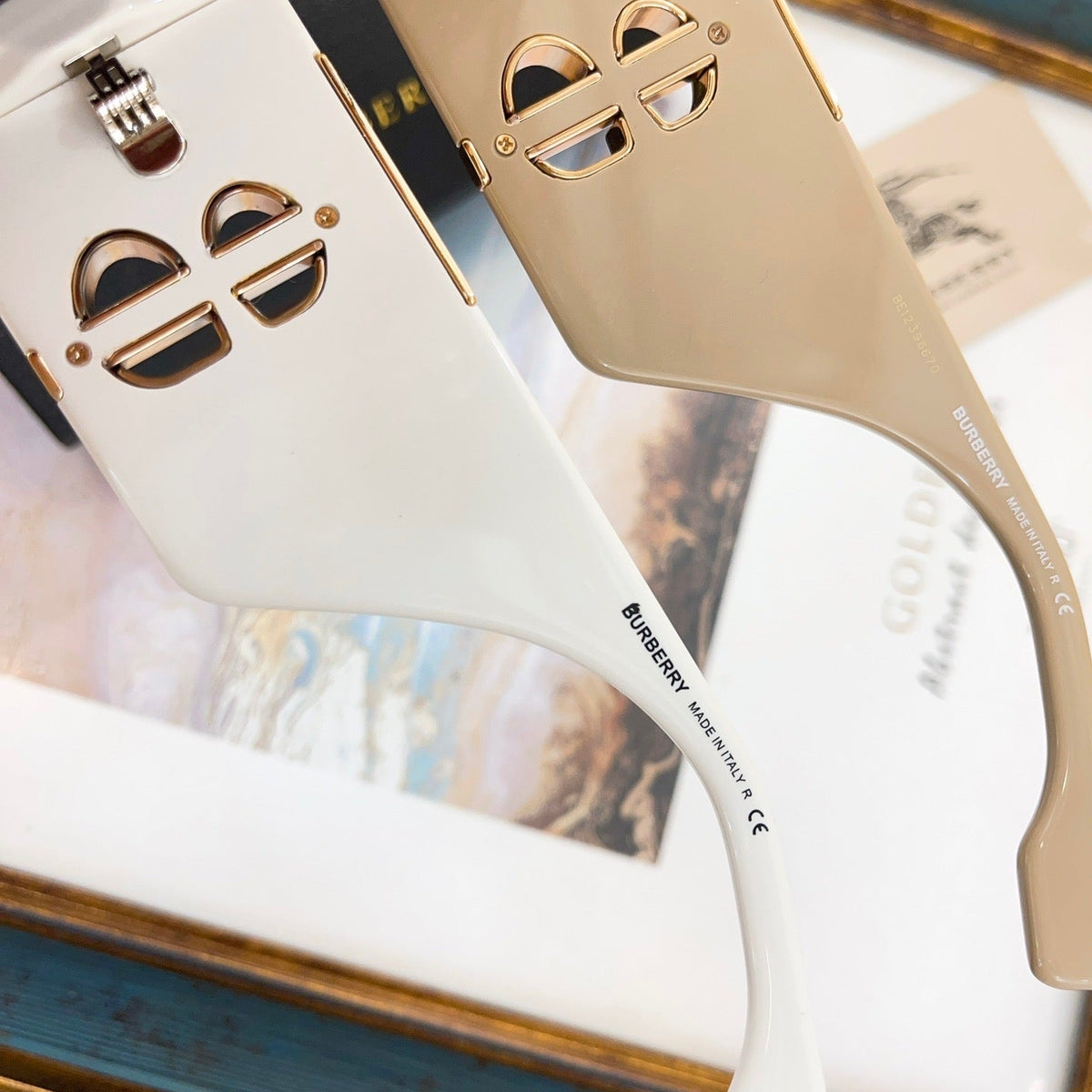 Burberry Sunglasses detail shot – authentic designer craftsmanship